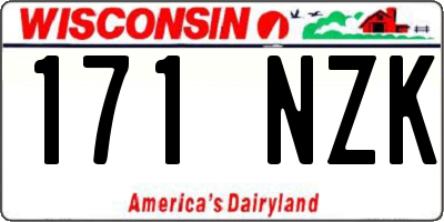 WI license plate 171NZK