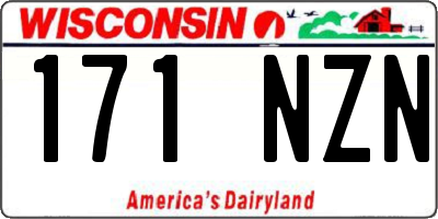 WI license plate 171NZN