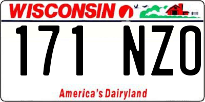 WI license plate 171NZO