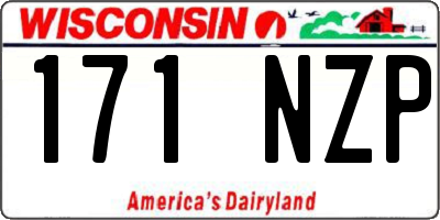 WI license plate 171NZP