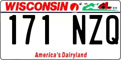 WI license plate 171NZQ