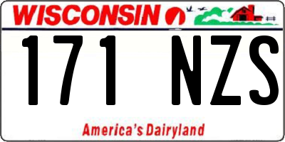 WI license plate 171NZS