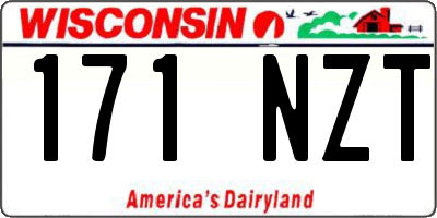 WI license plate 171NZT