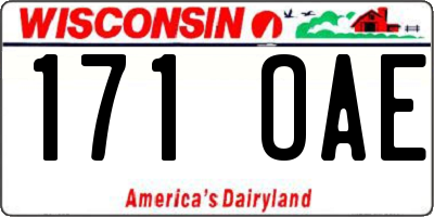 WI license plate 171OAE