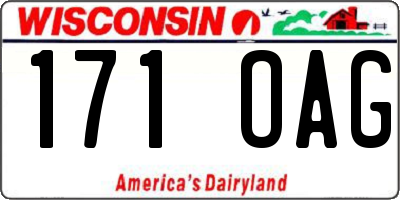 WI license plate 171OAG