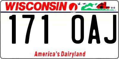 WI license plate 171OAJ