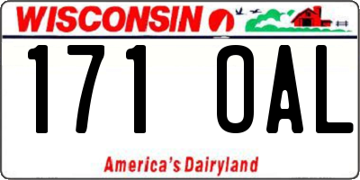 WI license plate 171OAL