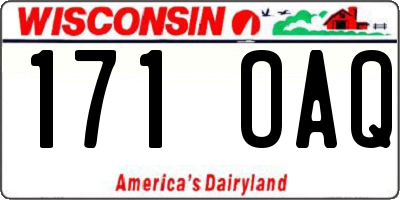 WI license plate 171OAQ