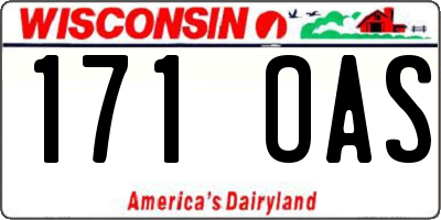 WI license plate 171OAS