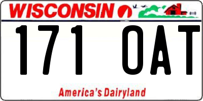 WI license plate 171OAT