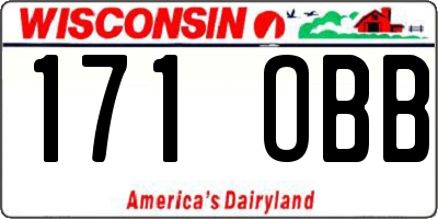 WI license plate 171OBB