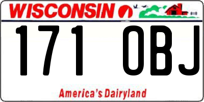 WI license plate 171OBJ
