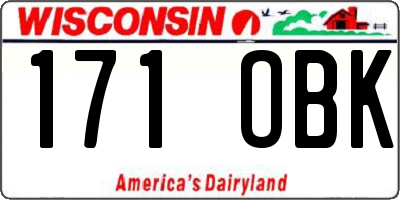 WI license plate 171OBK