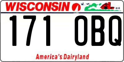 WI license plate 171OBQ