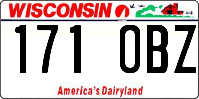 WI license plate 171OBZ