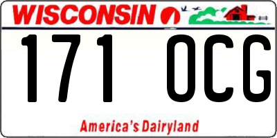 WI license plate 171OCG