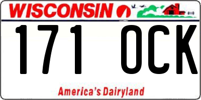 WI license plate 171OCK