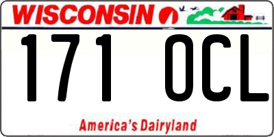 WI license plate 171OCL