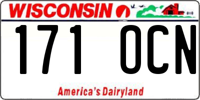 WI license plate 171OCN