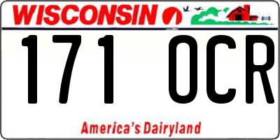 WI license plate 171OCR