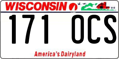 WI license plate 171OCS
