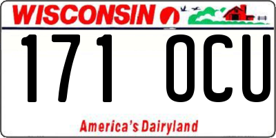 WI license plate 171OCU