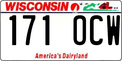 WI license plate 171OCW