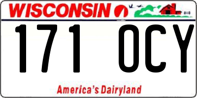 WI license plate 171OCY