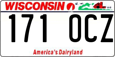 WI license plate 171OCZ