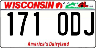 WI license plate 171ODJ