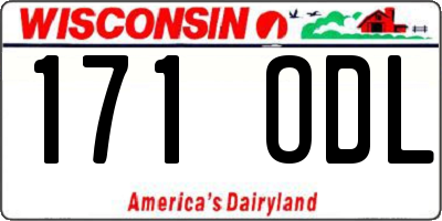 WI license plate 171ODL