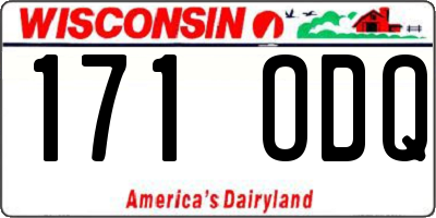 WI license plate 171ODQ