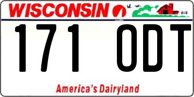 WI license plate 171ODT