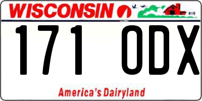 WI license plate 171ODX