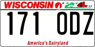 WI license plate 171ODZ