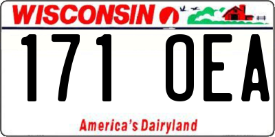 WI license plate 171OEA
