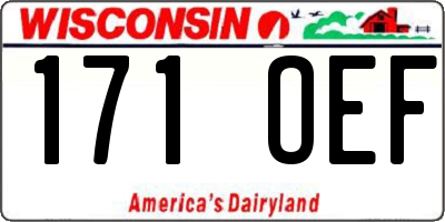 WI license plate 171OEF