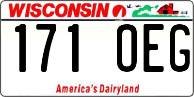 WI license plate 171OEG