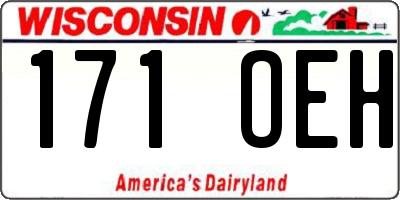 WI license plate 171OEH