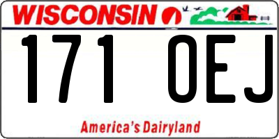 WI license plate 171OEJ