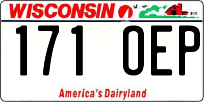 WI license plate 171OEP