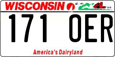 WI license plate 171OER