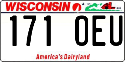 WI license plate 171OEU