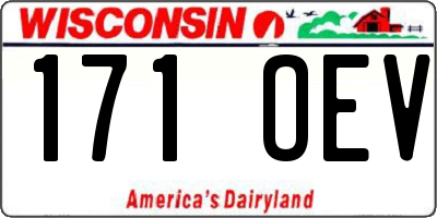 WI license plate 171OEV