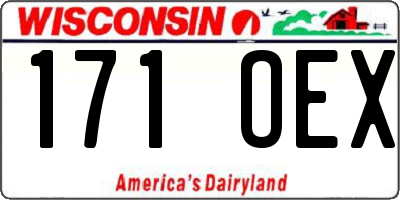 WI license plate 171OEX