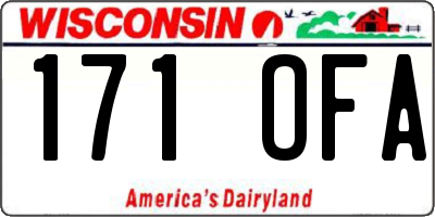 WI license plate 171OFA