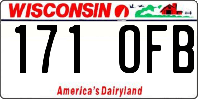 WI license plate 171OFB