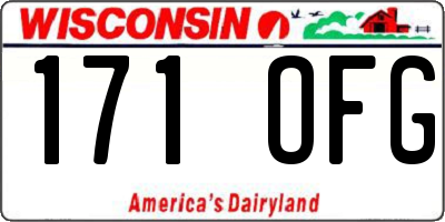WI license plate 171OFG