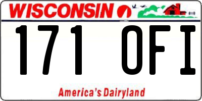 WI license plate 171OFI