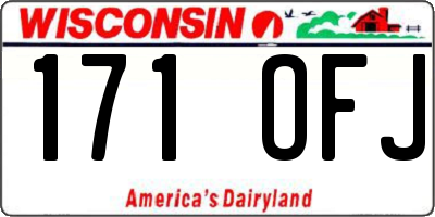 WI license plate 171OFJ